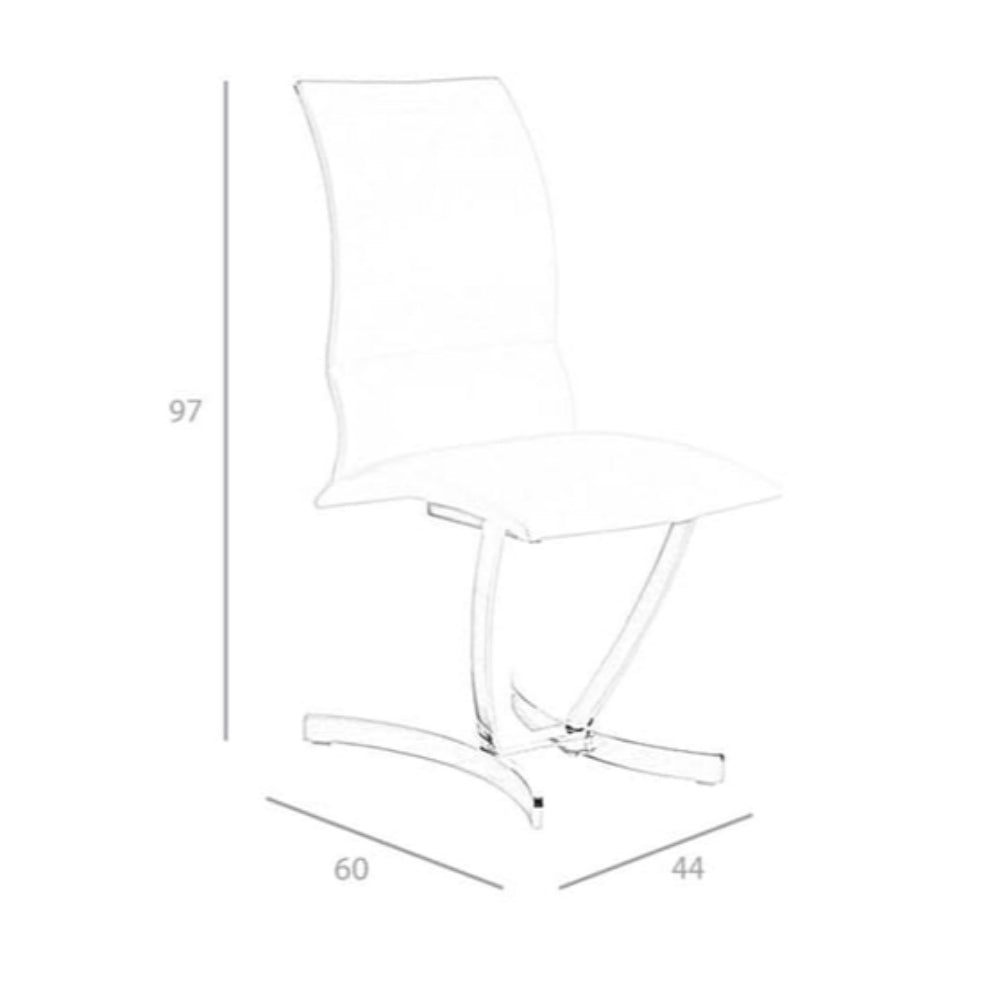Silla Comedor colección Elegance Acero y Piel