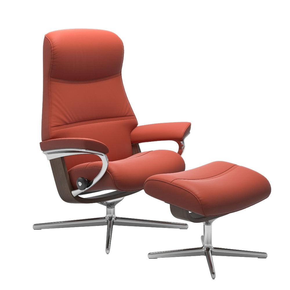 Sillón modelo PHILIP Cross Plus™ System BalanceAdapt™ de Stressless en piel Batick Pie Cromado