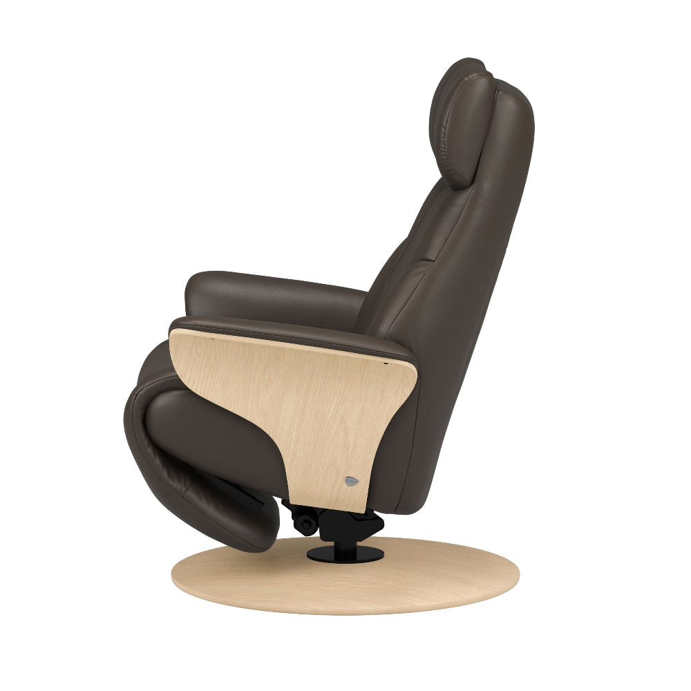 Sillón modelo SAM WOOD Pie Disc Plus™ System Power™ con calefacción piel Batick