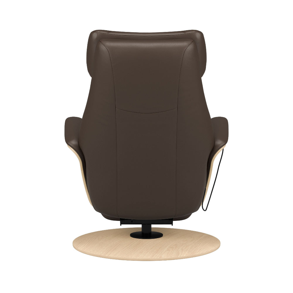 Sillón modelo SAM WOOD Pie Disc Plus™ System Power™ con calefacción piel Batick