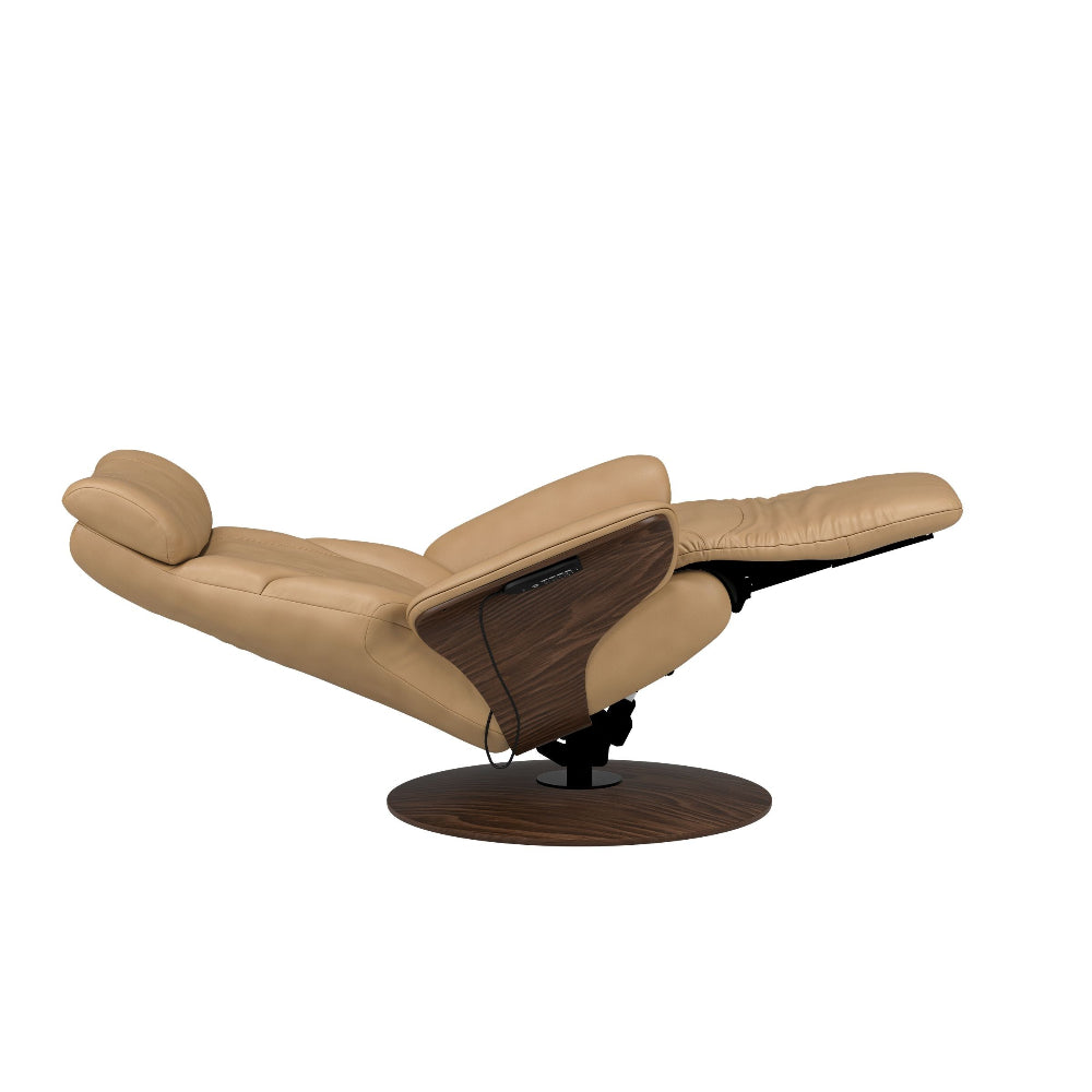 Sillón modelo SAM WOOD Pie Disc Plus™ System Power™ con calefacción piel Paloma
