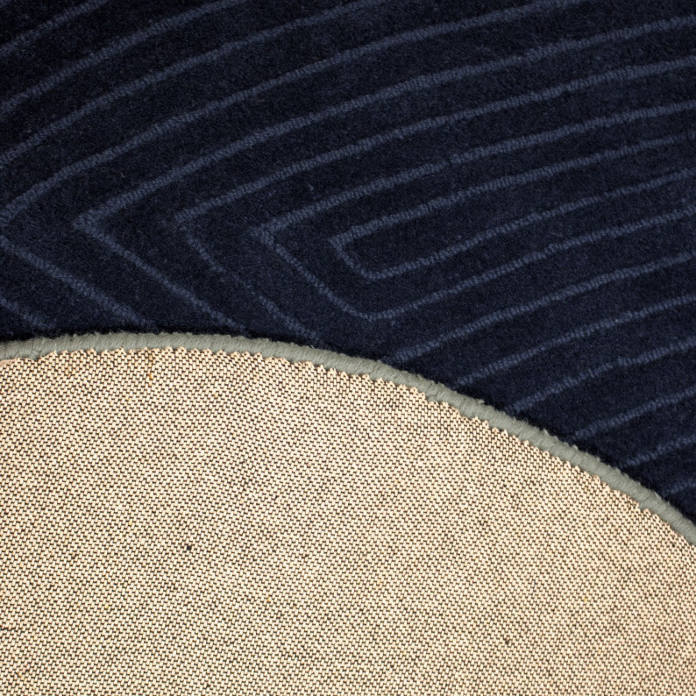 Alfombra Geométrica Pebble Tonos Azules
