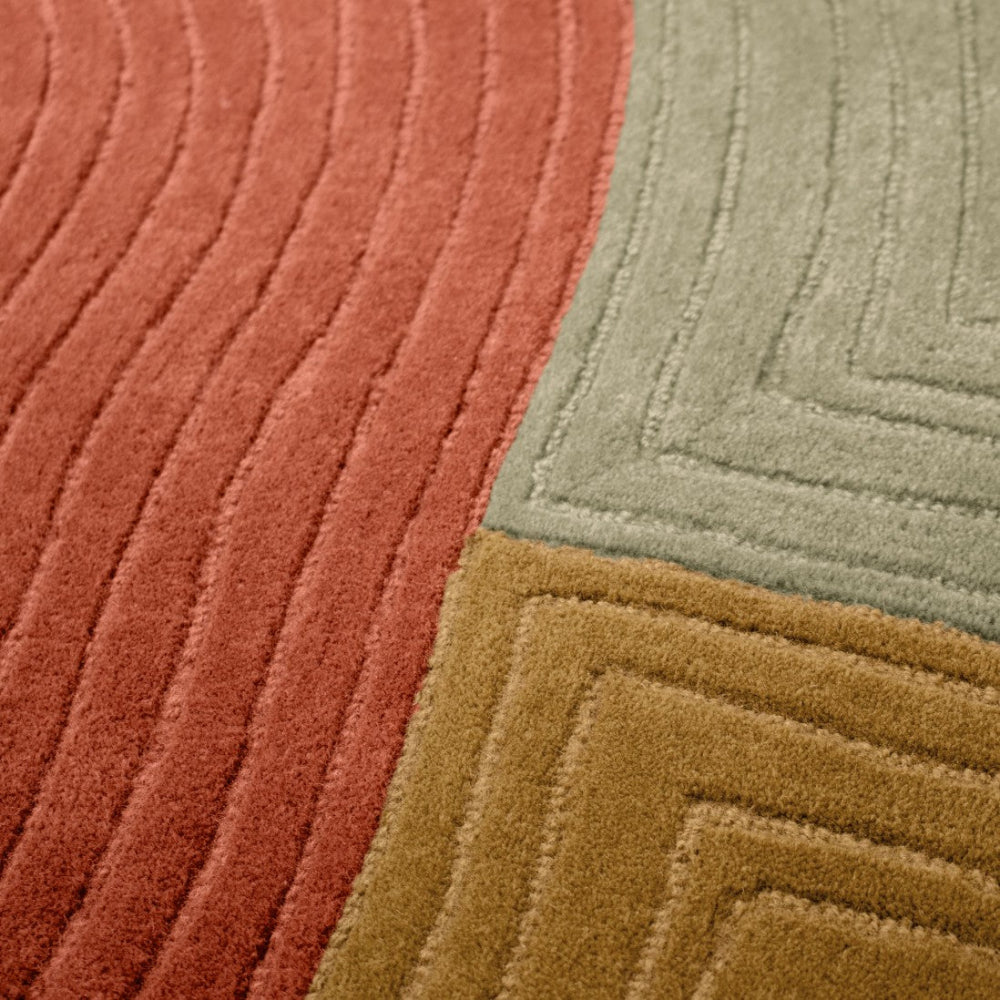 Alfombra Geométrica Pebble Tonos Tierra