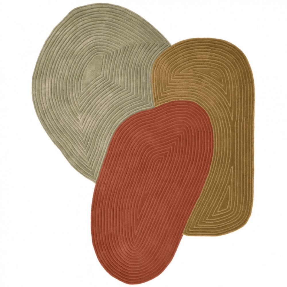 Alfombra Geométrica Pebble Tonos Tierra