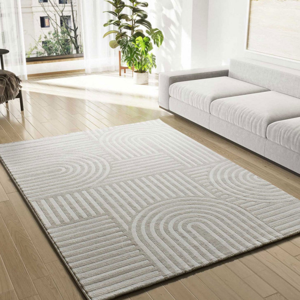 Alfombra Namur Geo Blanco