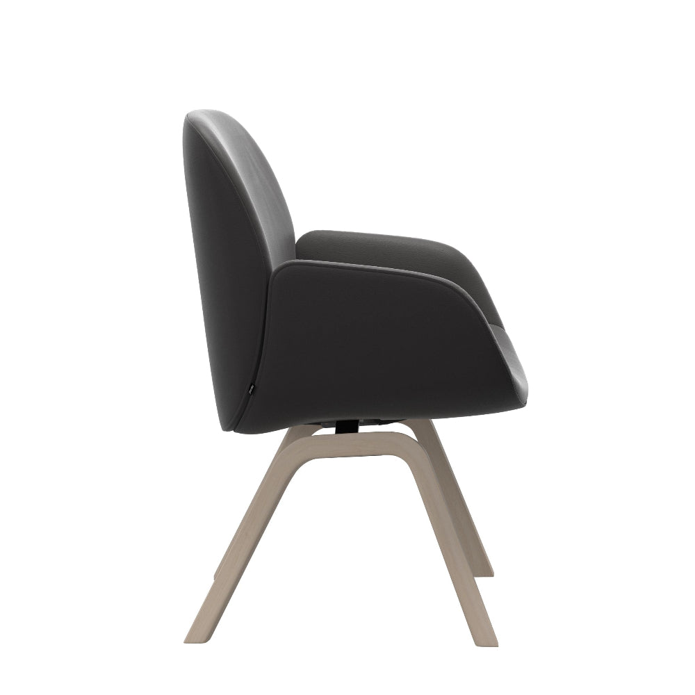 Silla de comedor Stressless® modelo BAY D200 con brazos Pie de Madera