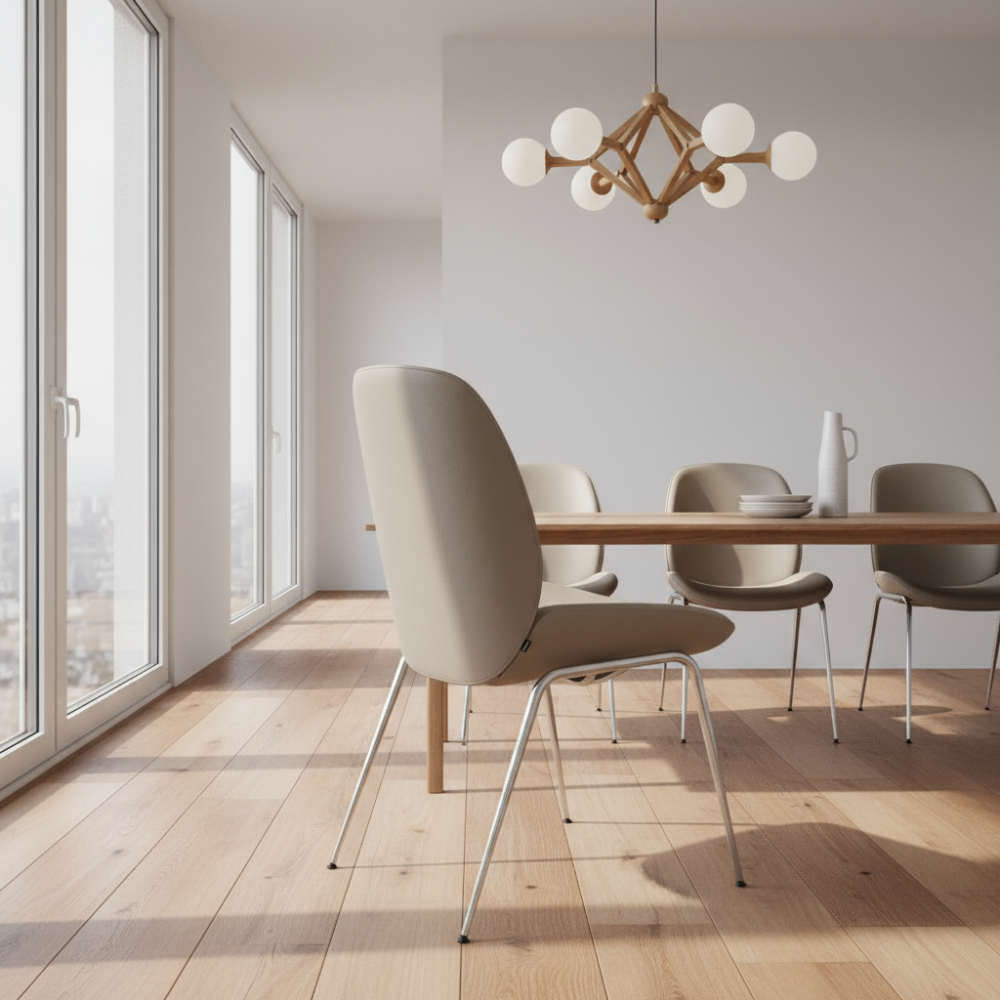 Silla de comedor Stressless® modelo BAY D300 sin brazos Pie de Acero