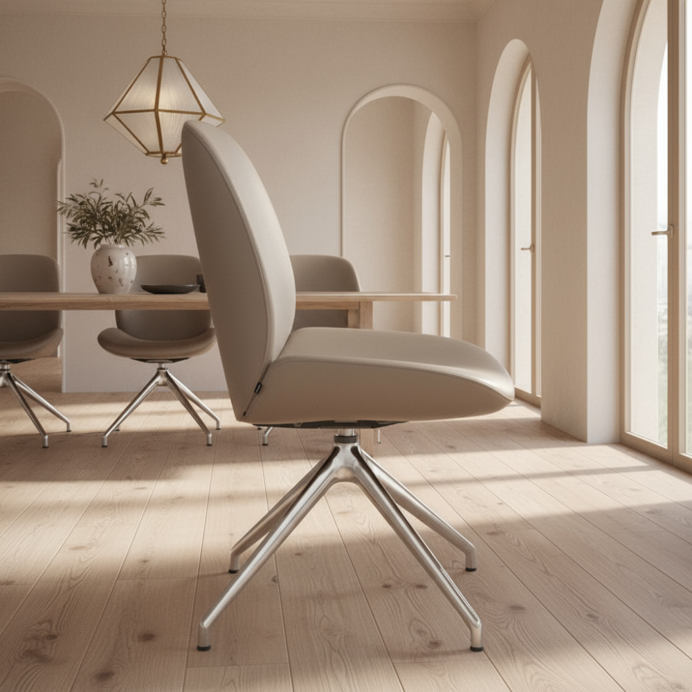 Silla giratoria de comedor Stressless® modelo BAY D350 sin brazos Pie de Acero