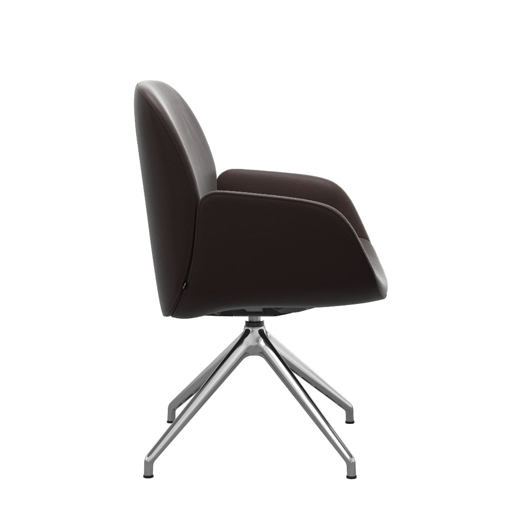 Silla giratoria de comedor Stressless® modelo BAY D350 con brazos Pie de Acero