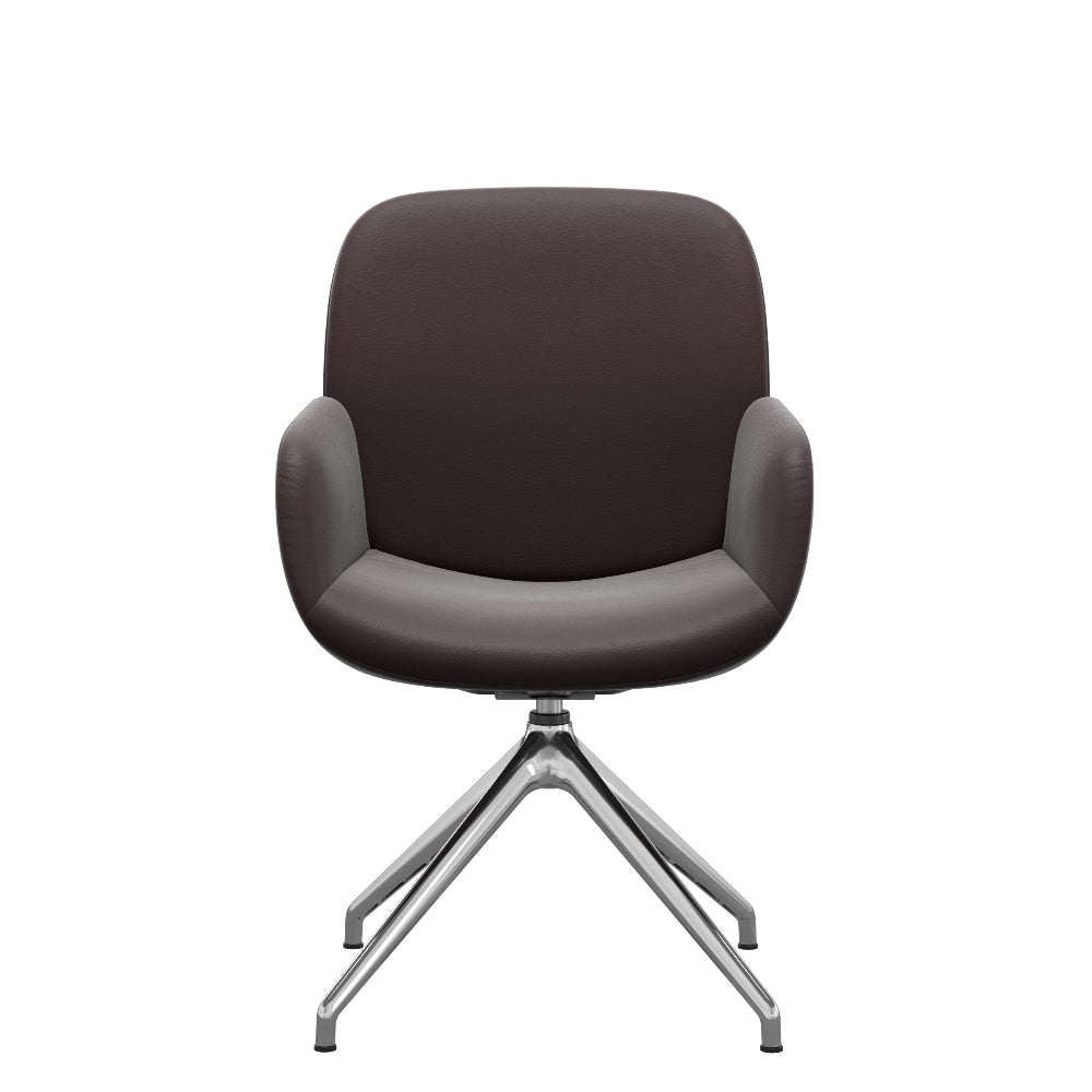 Silla giratoria de comedor Stressless® modelo BAY D350 con brazos Pie de Acero