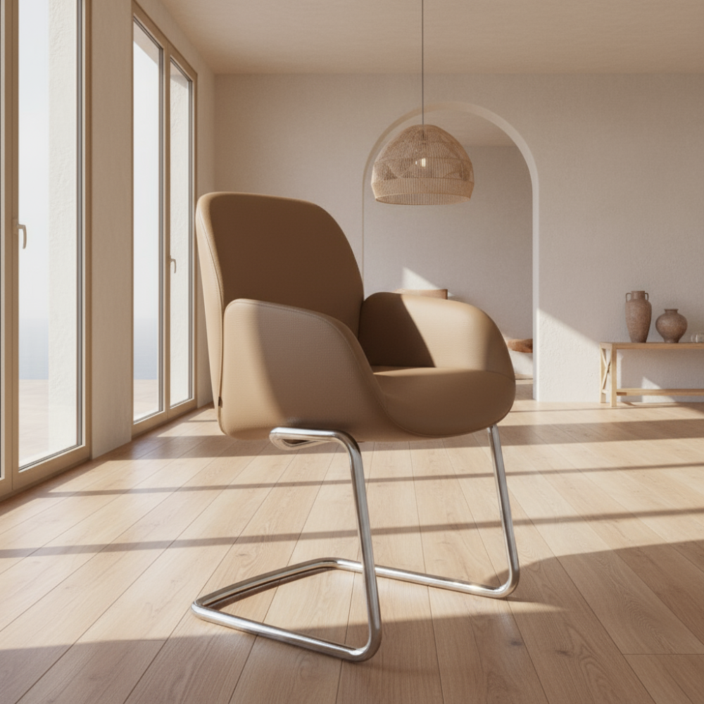 Silla de comedor Stressless® modelo BAY D400 con brazos Pie de Acero