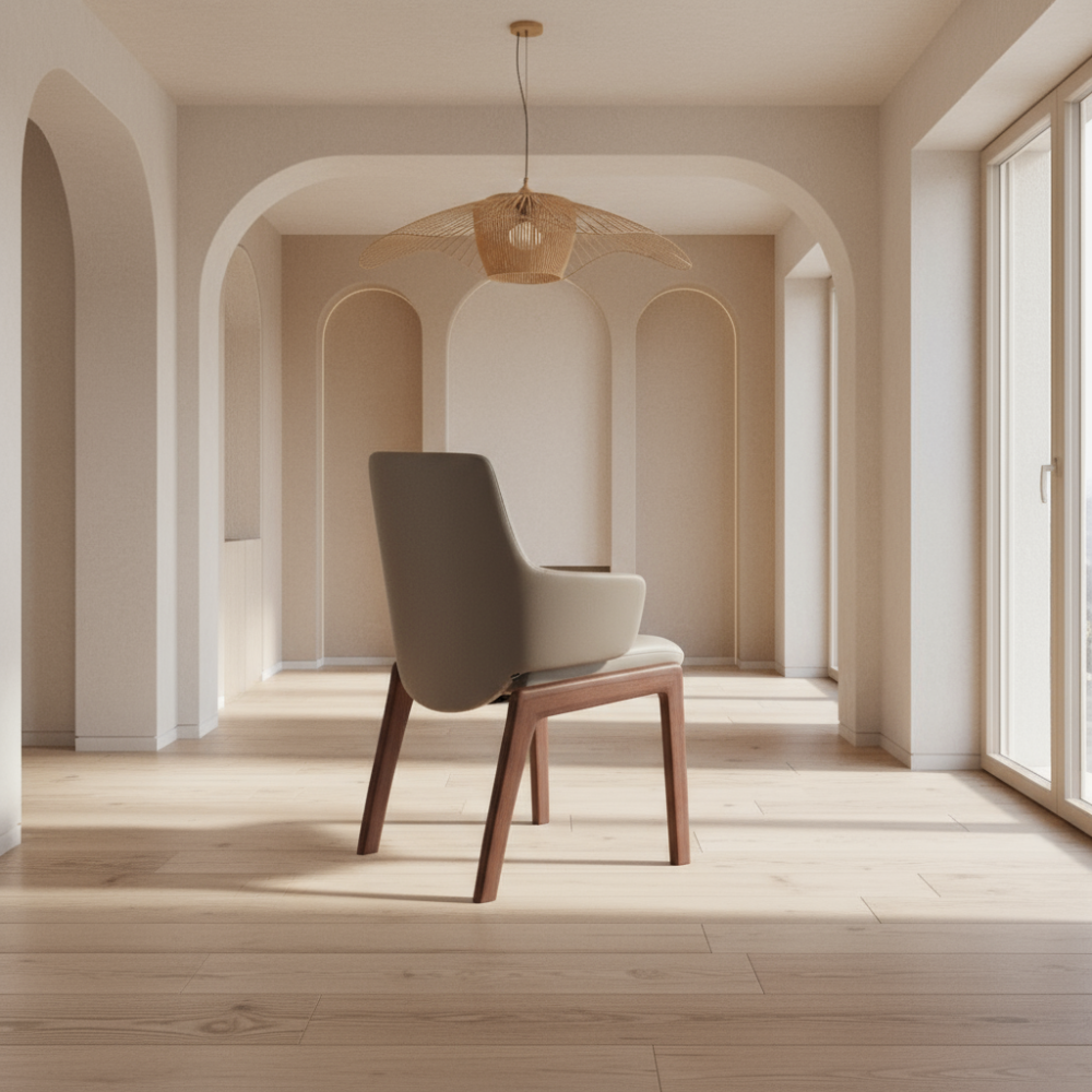Silla de comedor Stressless® modelo LAUREL D100 con brazos Pie de Madera
