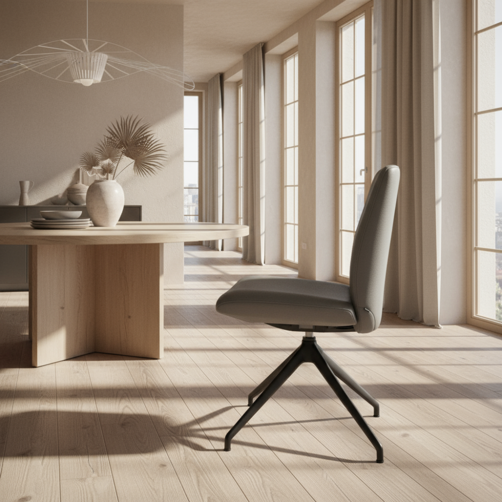 Silla giratoria de comedor Stressless® modelo LAUREL D350 sin brazos Pie de Acero