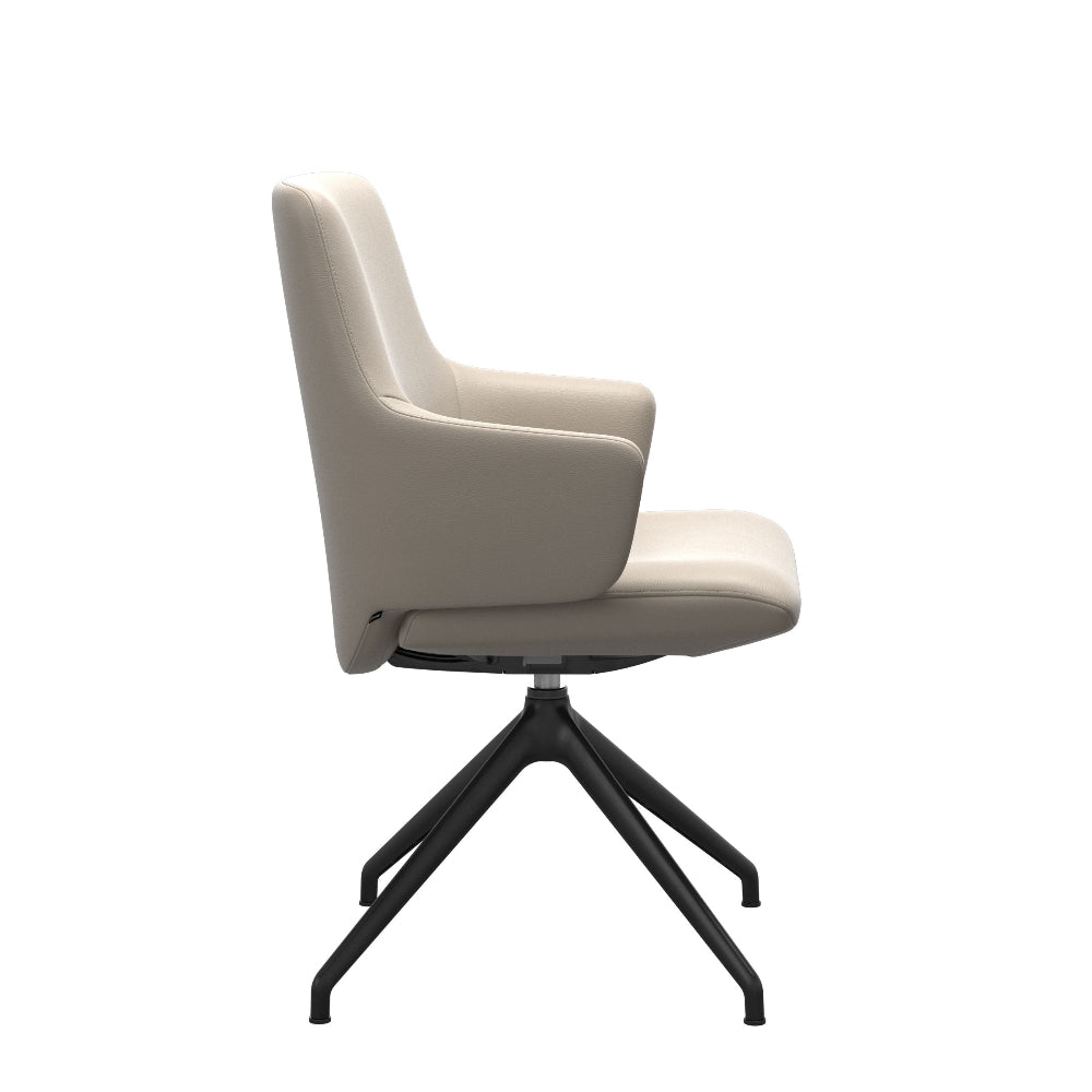 Silla giratoria de comedor Stressless® modelo LAUREL D350 con brazos Pie de Acero