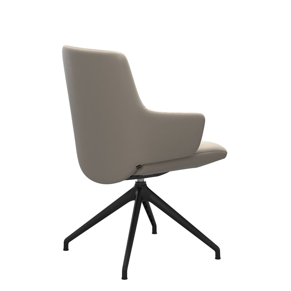 Silla giratoria de comedor Stressless® modelo LAUREL D350 con brazos Pie de Acero