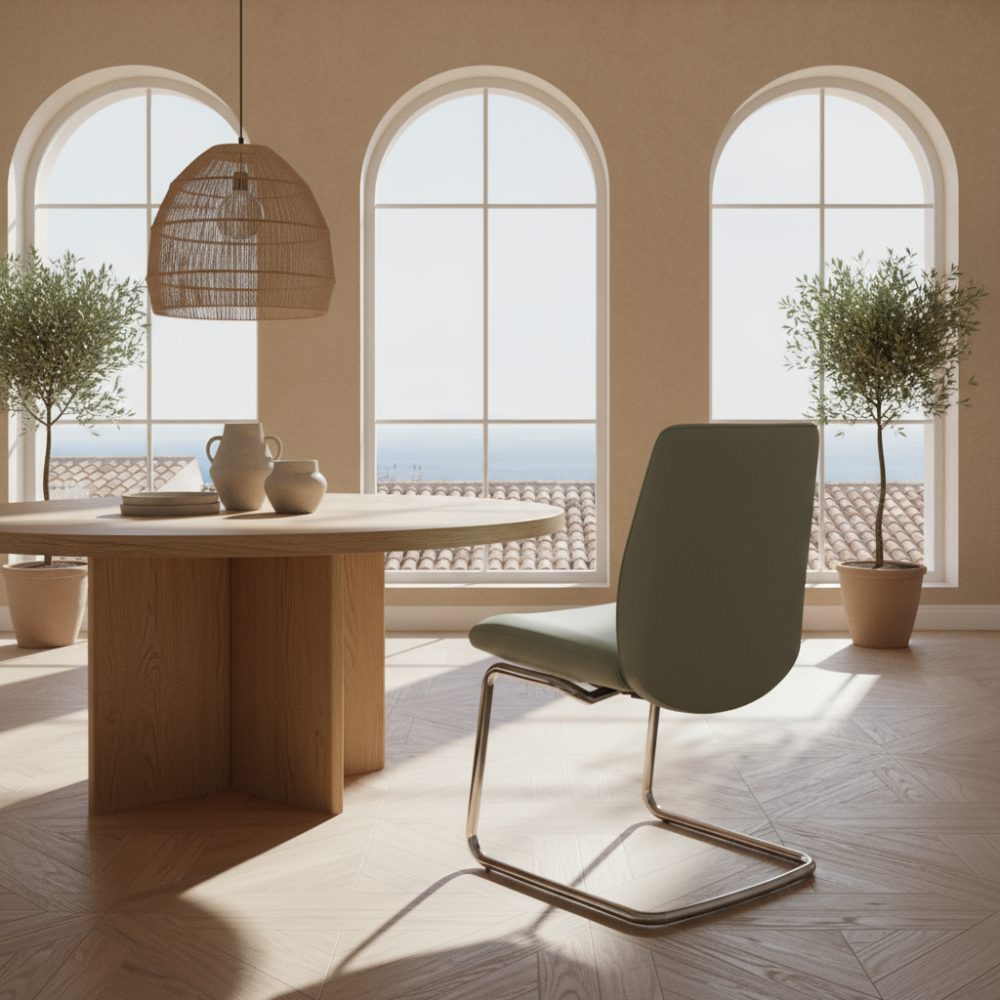 Silla de comedor Stressless® modelo LAUREL D400 sin brazos Pie de Acero