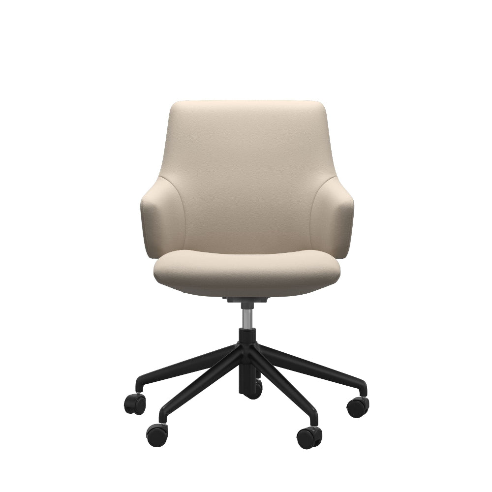 Sillón giratorio Stressless® modelo LAUREL respaldo bajo con brazos Home Office