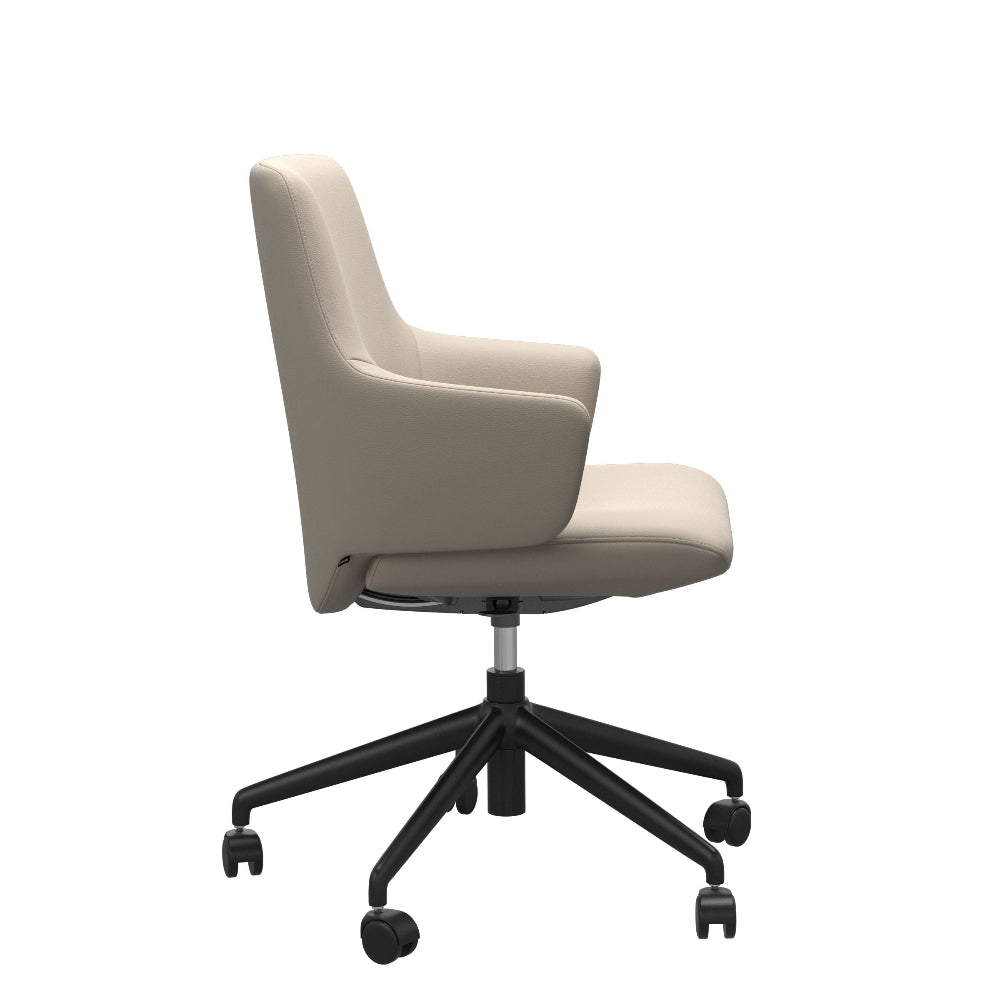 Sillón giratorio Stressless® modelo LAUREL respaldo bajo con brazos Home Office