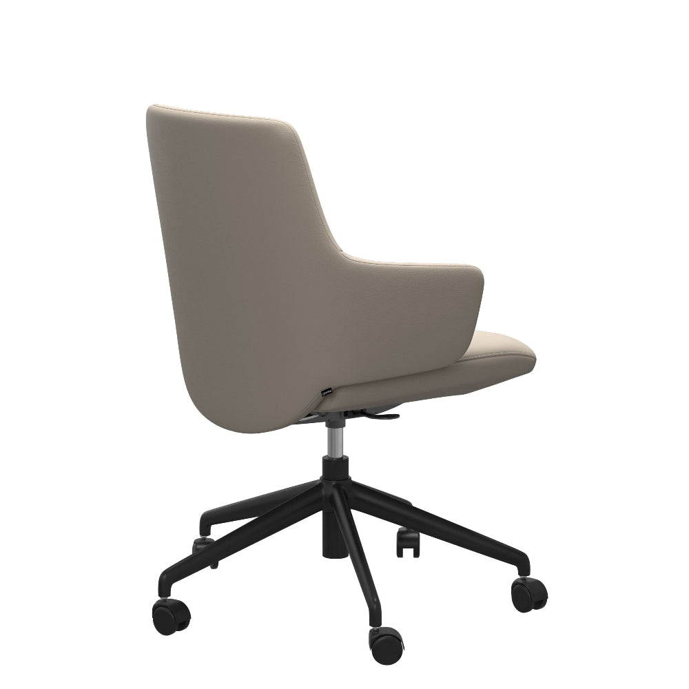 Sillón giratorio Stressless® modelo LAUREL respaldo bajo con brazos Home Office