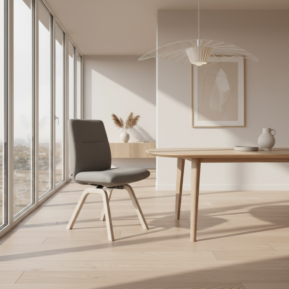 Silla de comedor Stressless® modelo MINT D200 sin brazos Pie de Madera