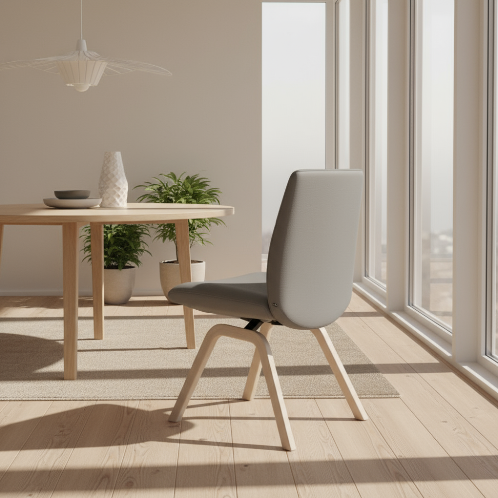 Silla de comedor Stressless® modelo MINT D200 sin brazos Pie de Madera