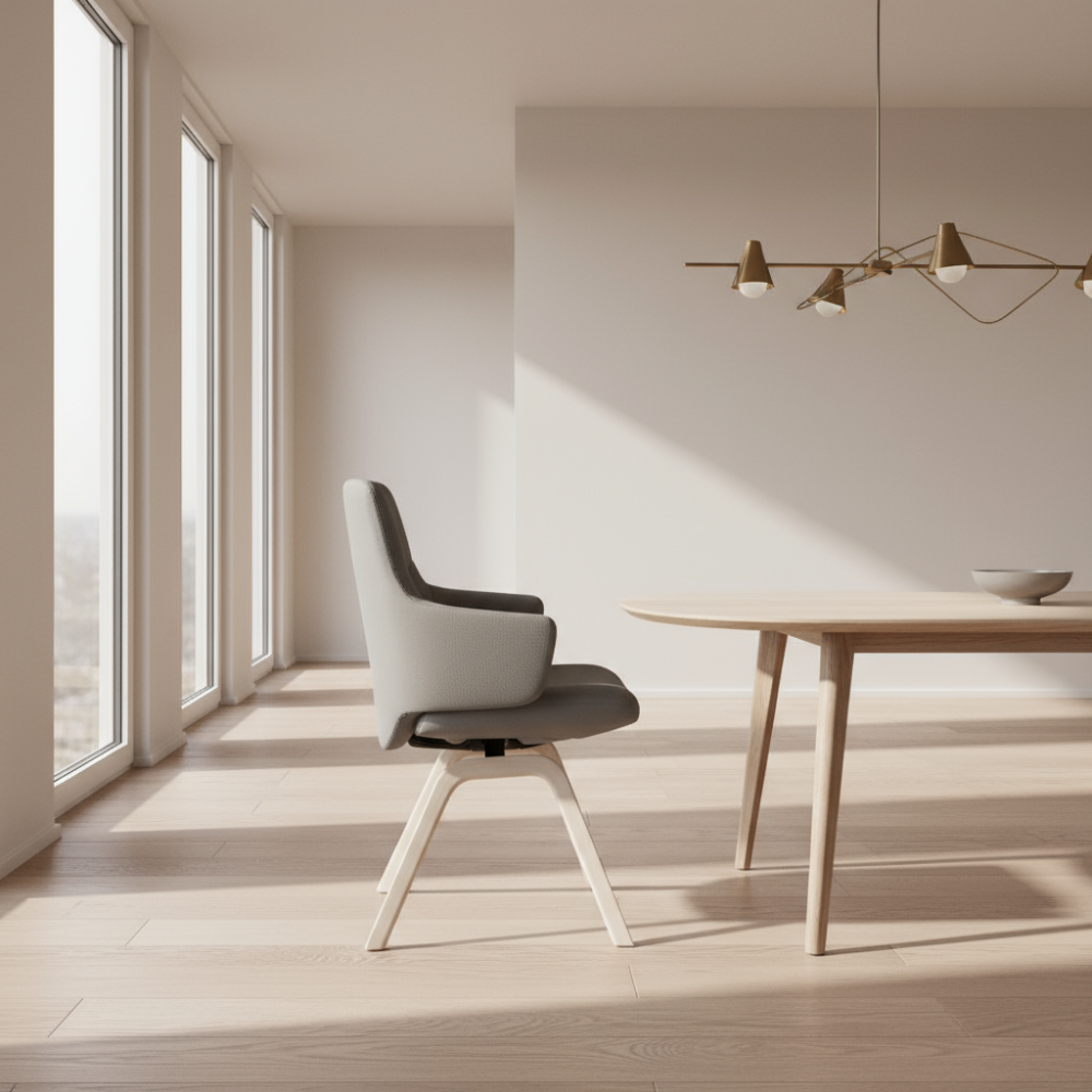 Silla de comedor Stressless® modelo MINT D200 con brazos Pie de Madera