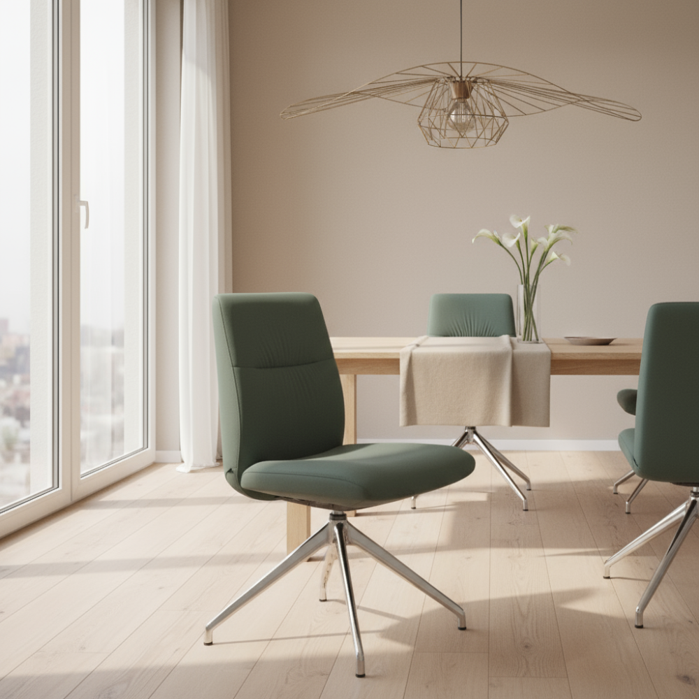 Silla de comedor Stressless® modelo MINT D350 sin brazos Pie de Acero