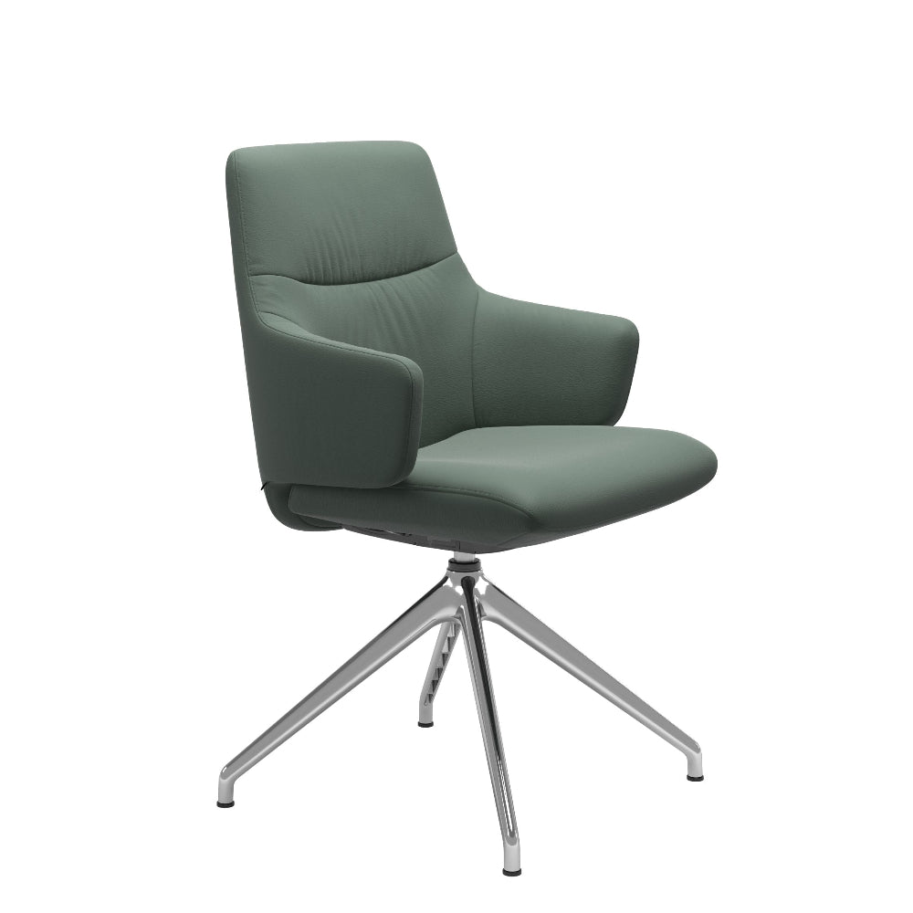 Silla giratoria de comedor Stressless® modelo MINT D350 con brazos Pie de Acero