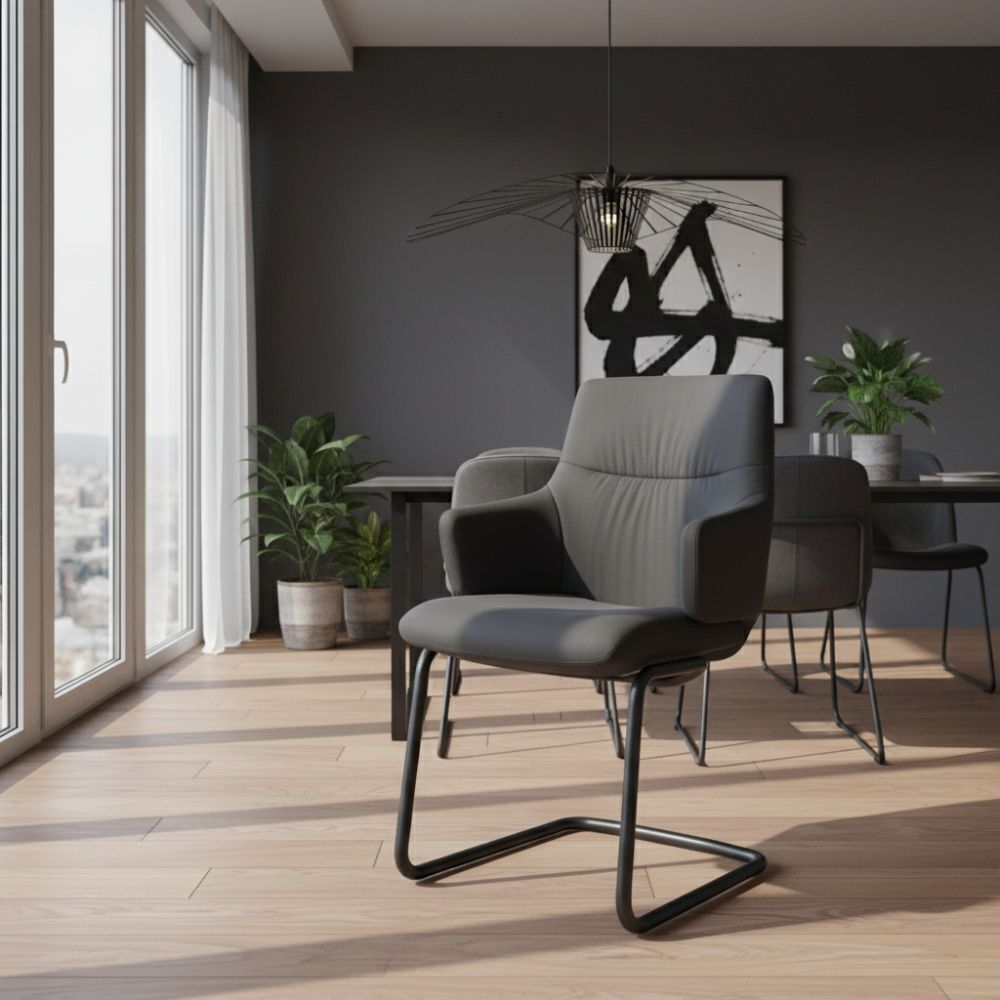 Silla de comedor Stressless® modelo MINT D400 con brazos Pie de Acero