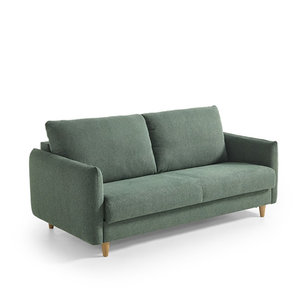 Sofá con cama modelo MINIMAL Pata de Madera sistema Italiano