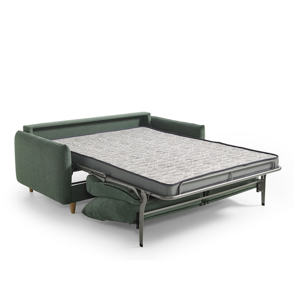 Sofá con cama modelo MINIMAL Pata de Madera sistema Italiano