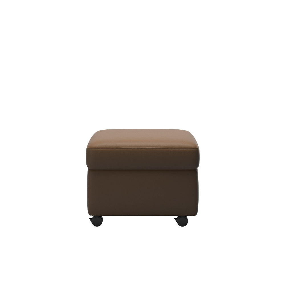 Pouf modelo Ottoman MODERN de Stressless® con ruedas Tapizado piel Paloma