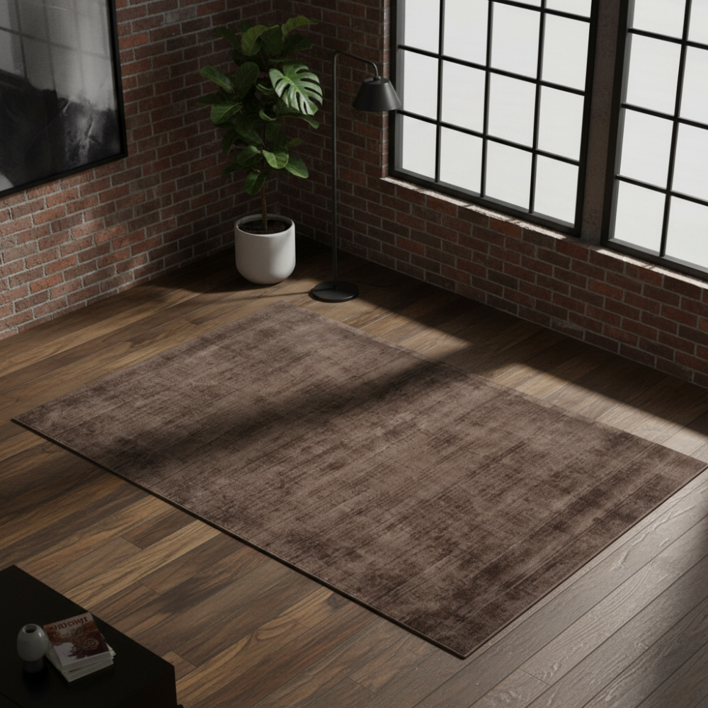 Alfombra moderna Jambi Marrón