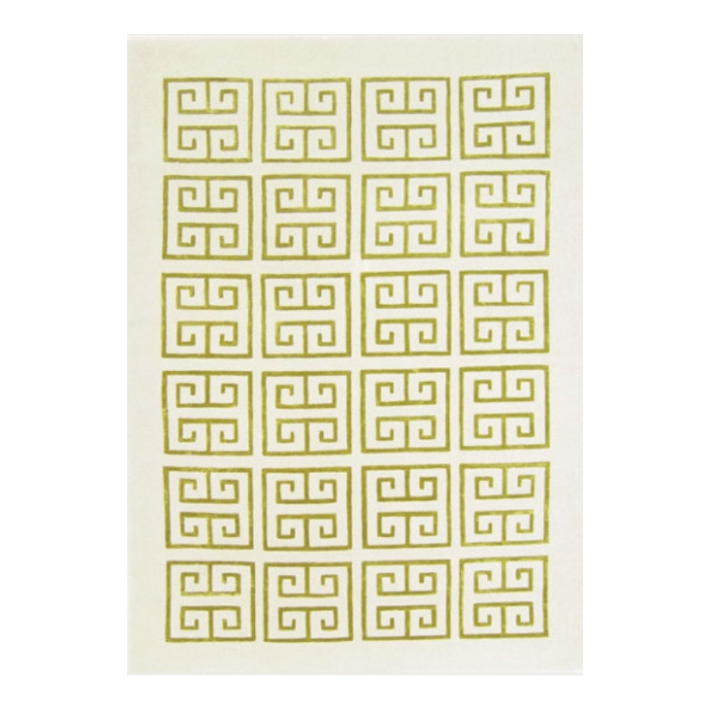 Alfombra moderna Atenas dibujo Verde Oliva