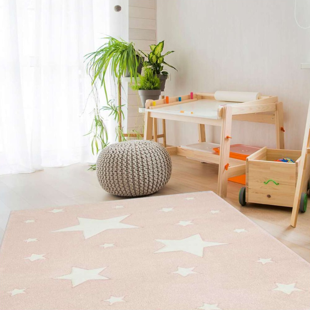 Alfombra Colorful starsrosa