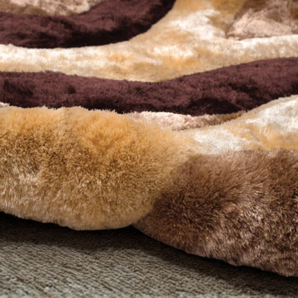 Alfombra de diseno tridimensional Form Brown 3