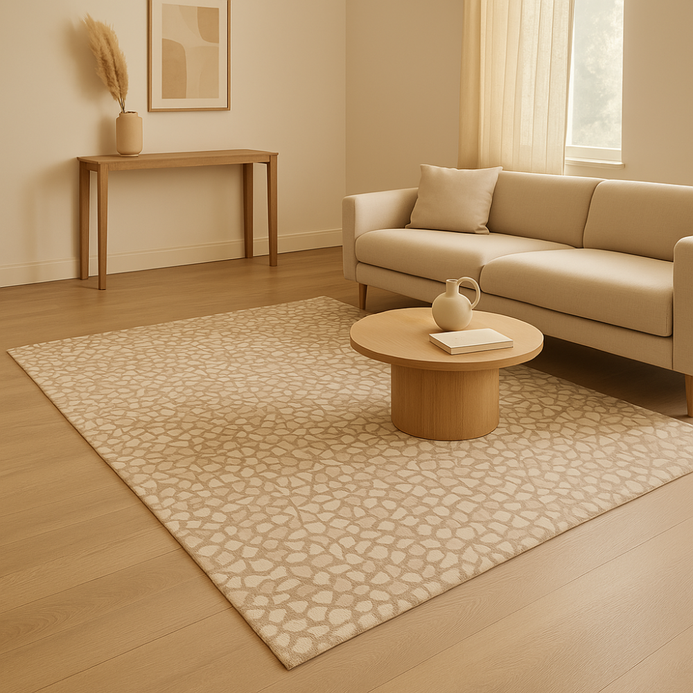 Alfombra de piel Rocks Beige 2