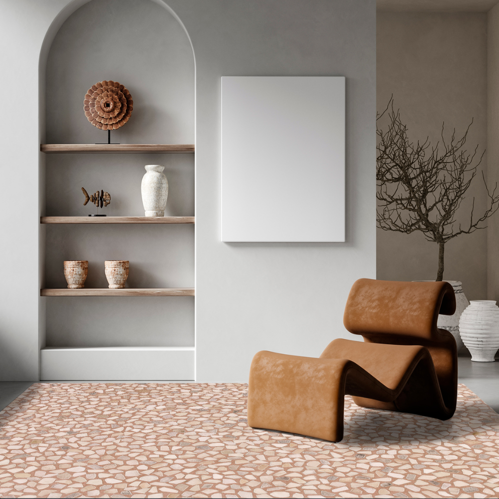 Alfombra de piel Rocks Beige 3