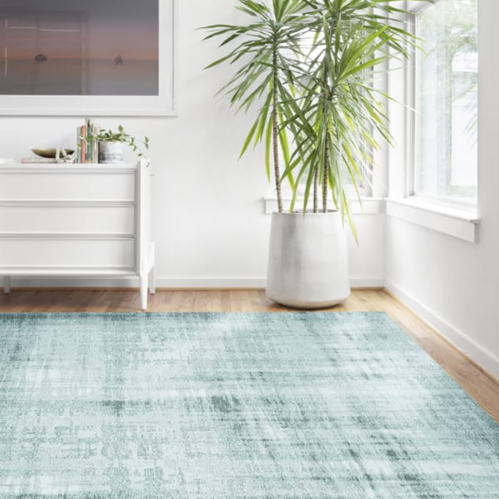 Alfombra moderna Antik Chenille Aqua 2