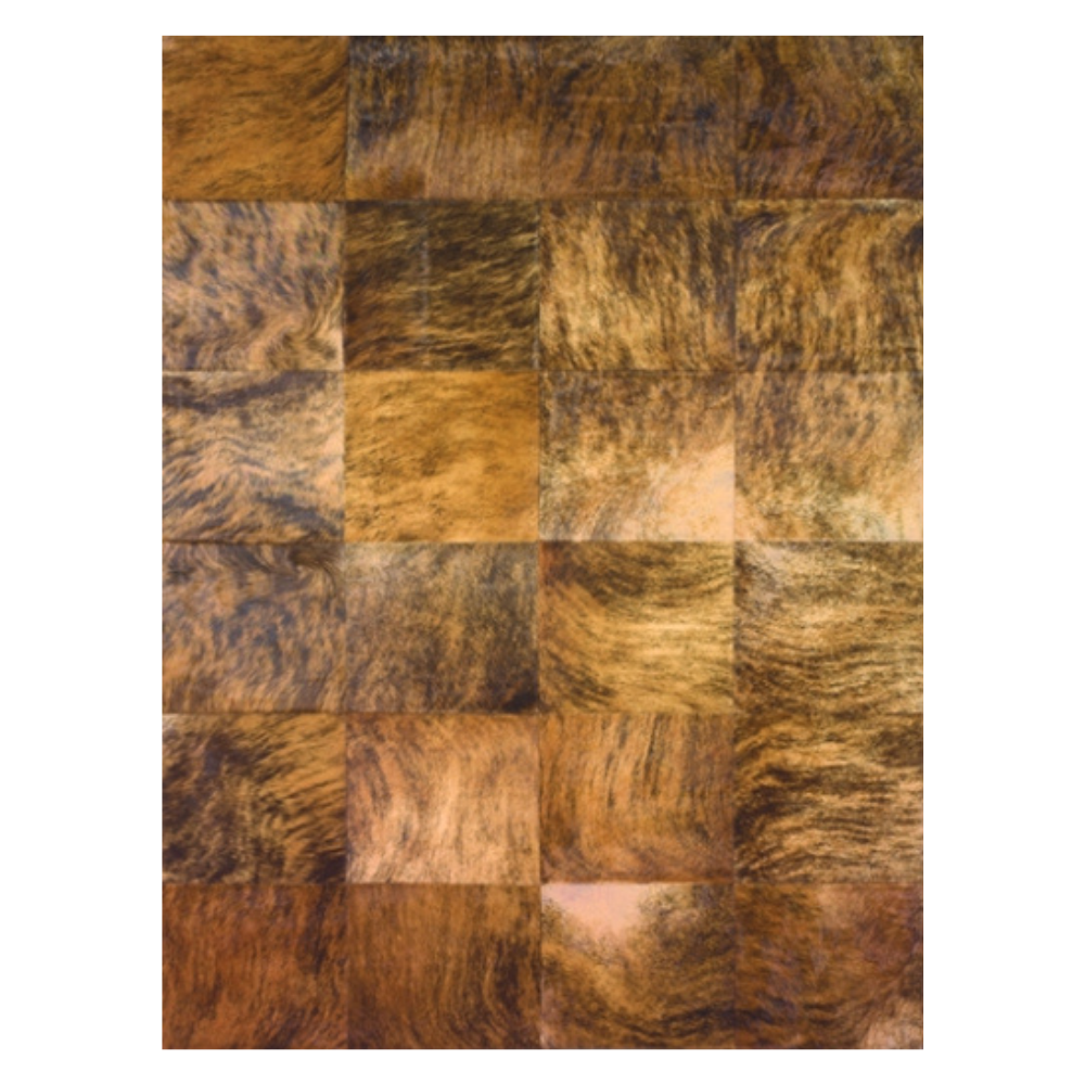 Alfombra de diseño en piel Leather Patchwork dibujo B