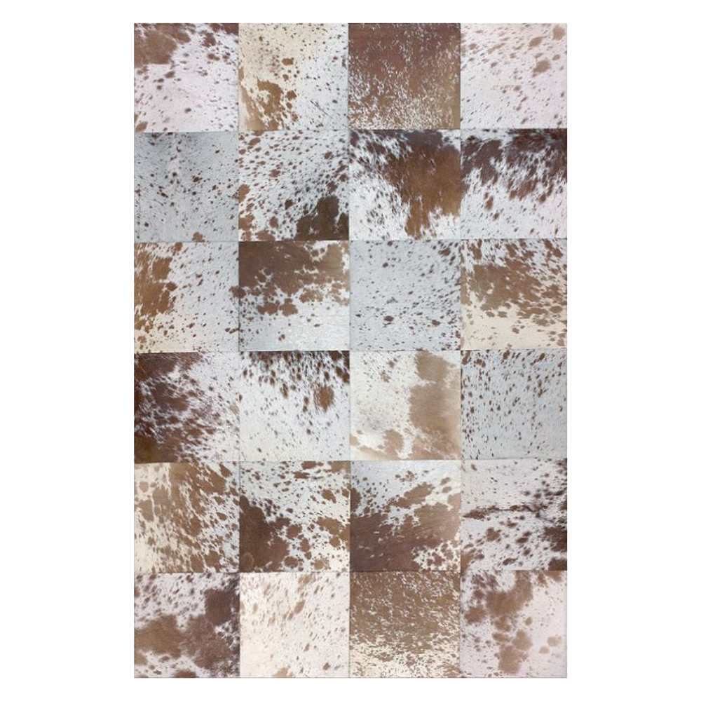 Alfombra de diseño en piel Leather Patchwork dibujo H