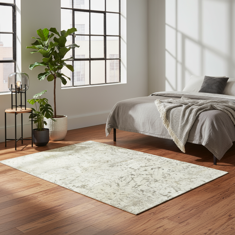 Alfombra de diseño en piel Leather Patchwork dibujo K