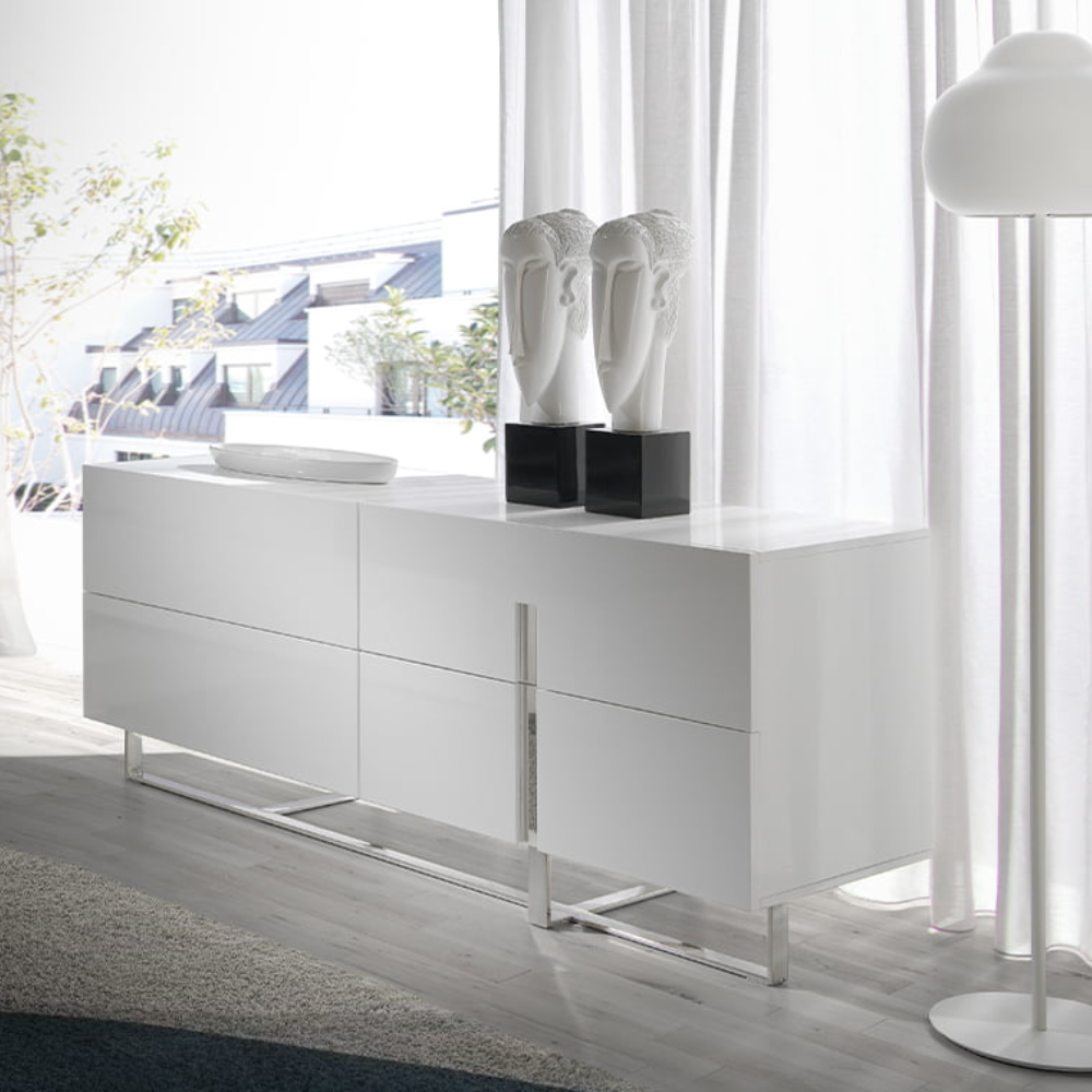Aparador Lacado Estructura Acero 160 cm Colección Elegance