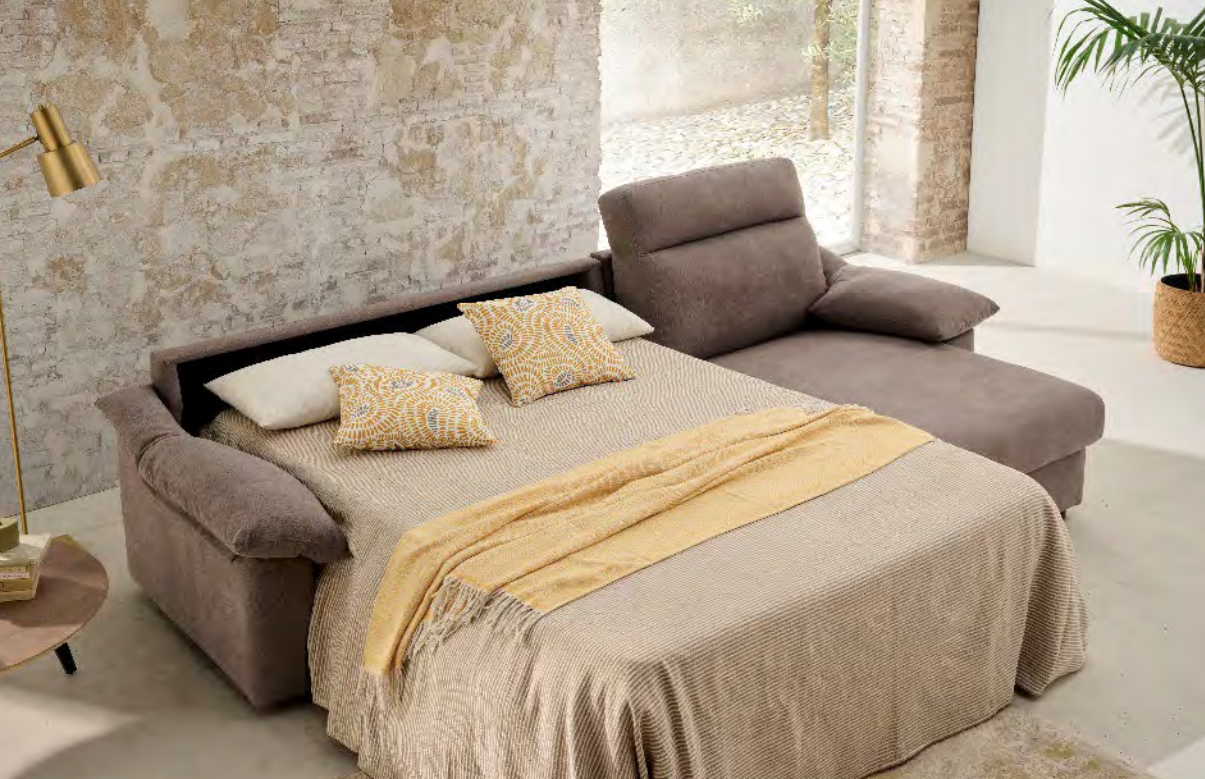 Sofá cama con chaiselongue modelo BERTON color entrega EXPRESS