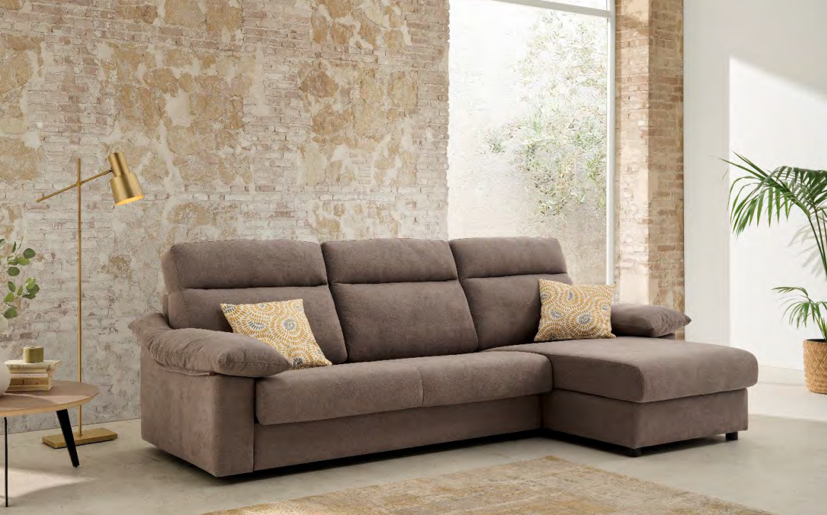 Sofá cama con chaiselongue modelo BERTON color entrega EXPRESS
