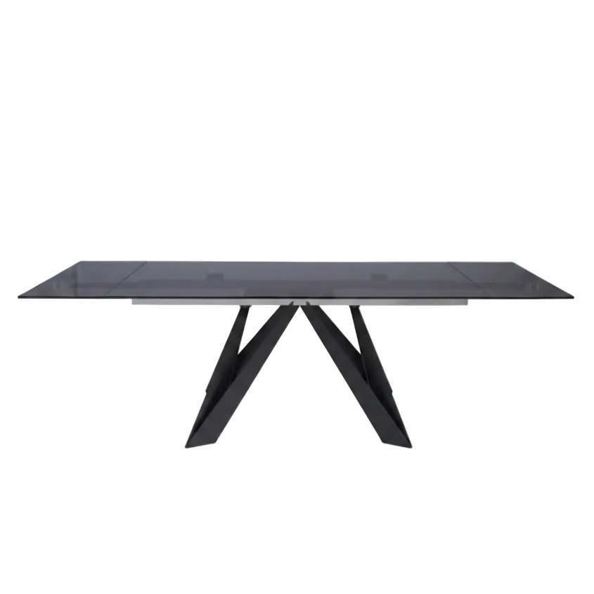 Mesa de Comedor Extensible Tapa de Cristal