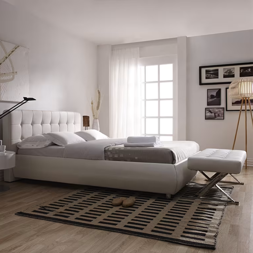 Banqueta Descalzadora Pata Cruzada 120 cm Colección Elegance