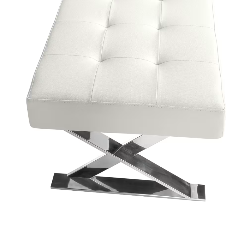 Banqueta Descalzadora Pata Cruzada 120 cm Colección Elegance