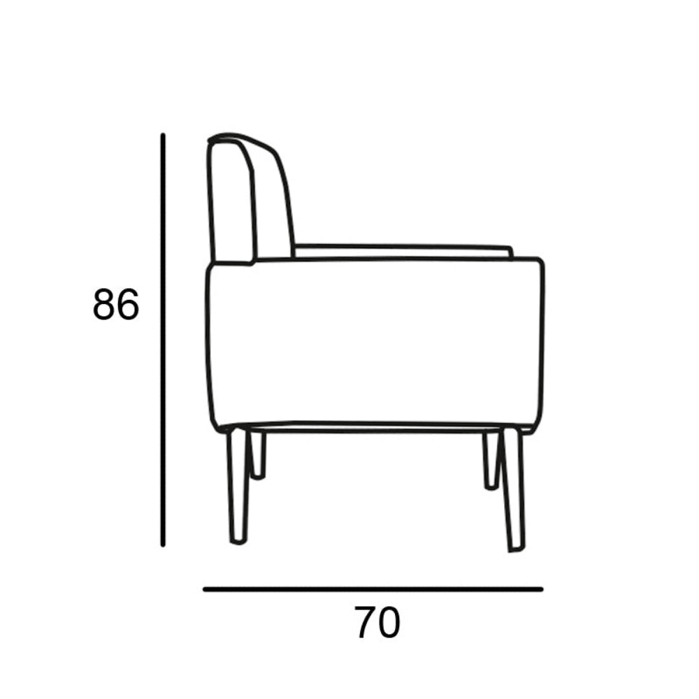 Sillón de diseño nórdico modelo BIMBA