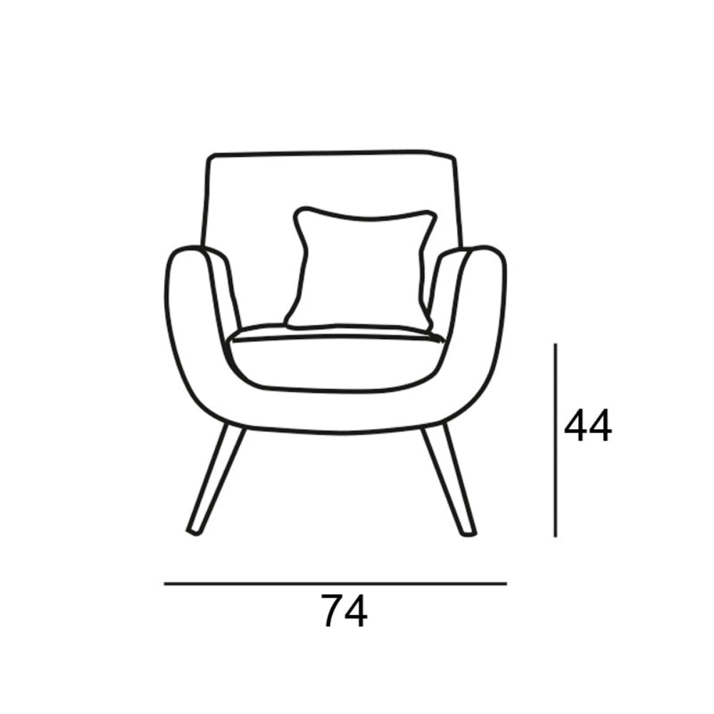 Sillón de diseño nórdico modelo BIMBA